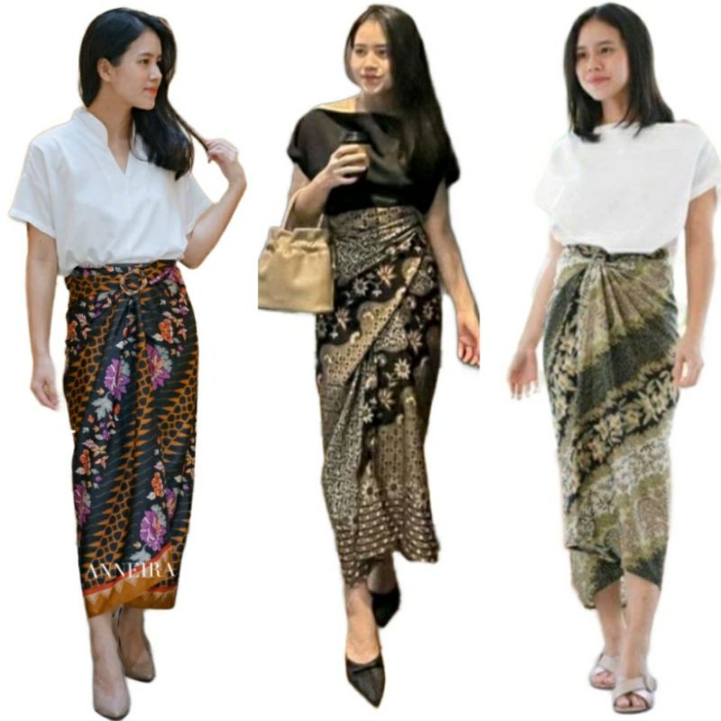 (50 Motif) Rok Lilt Batik Floral Motif Terbaru / Rok Serut / Rok Kebaya / Rok Batik Terlaris