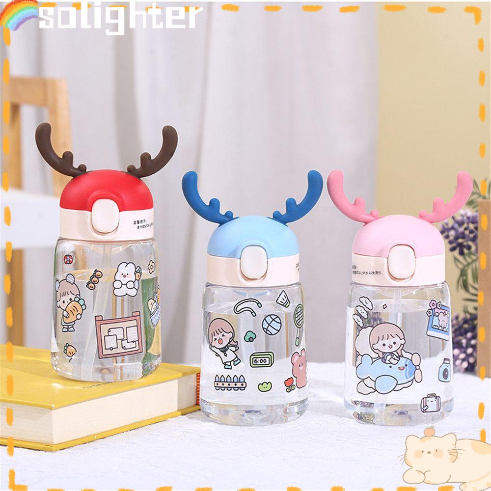 Solighter Botol Air Minum Olahraga 400ML Portable Cartoon Water Cup