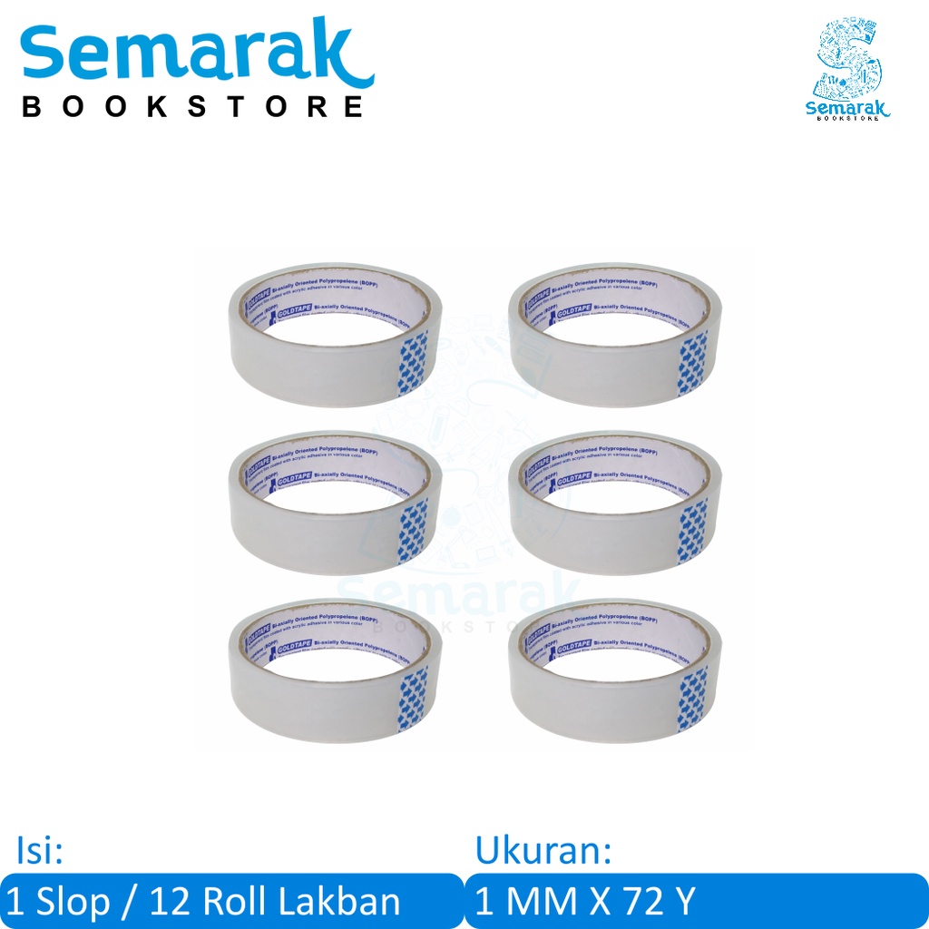 

Gold Tape Isolasi 1x72 [6 Pcs]