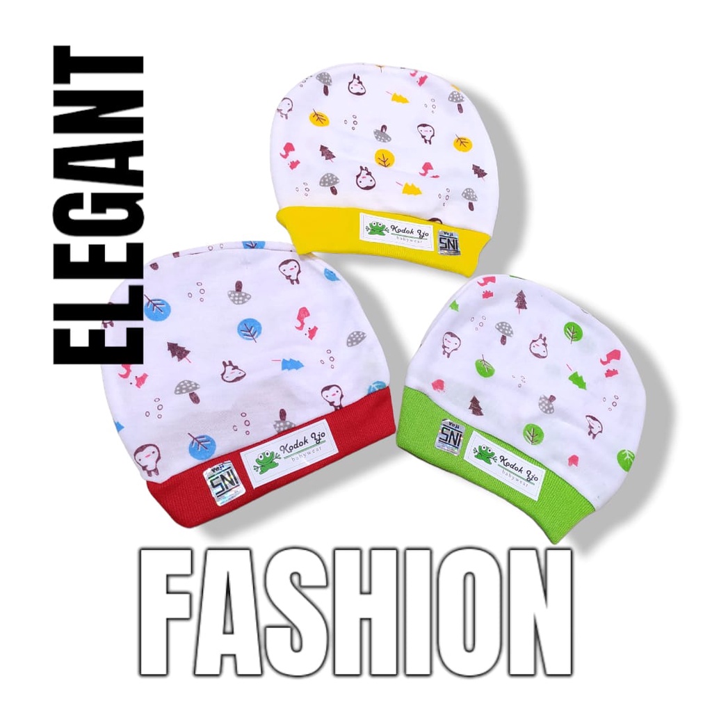 3 pcs Topi Kupluk Bayi Newborn Ciput Baby Laki Laki Perempuan 0-3 bulan