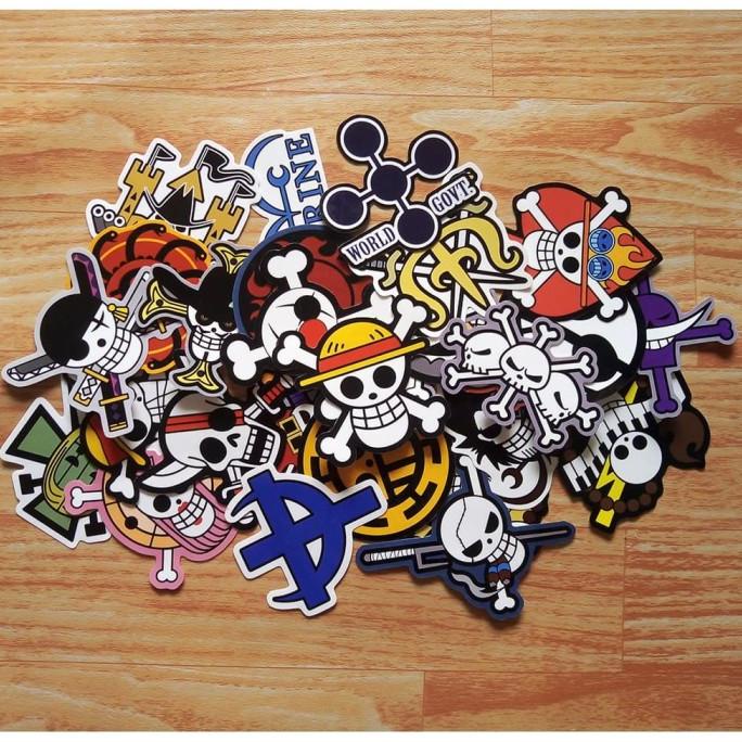 

28 Pcs Stiker Set Jolly Roger Logo One Piece TERMURAH