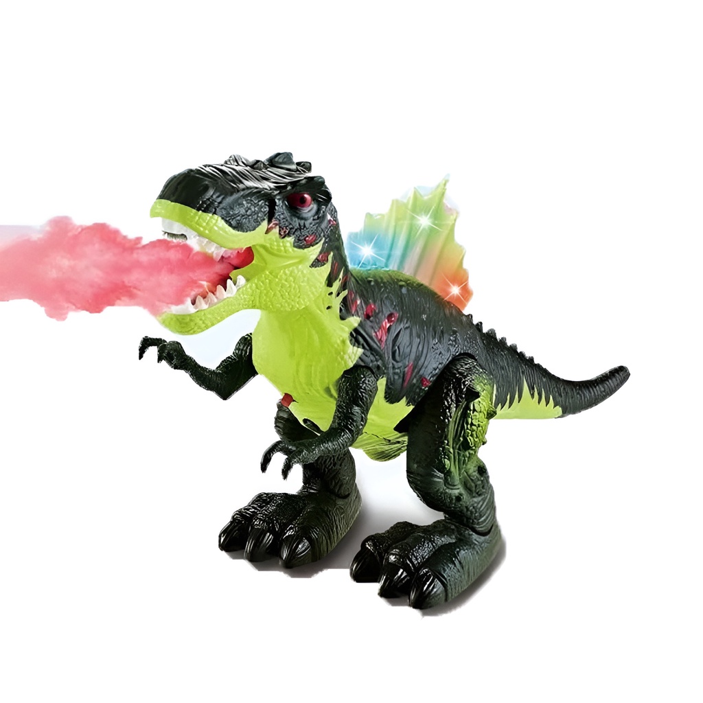 Spray Flame Dinosaurus Tyrannosaurus | Mainan Robot Dinosaurus Bergerak | Hadiah Ulang Tahun Anak Laki Laki Umur 3-4-5-6-7 Tahun