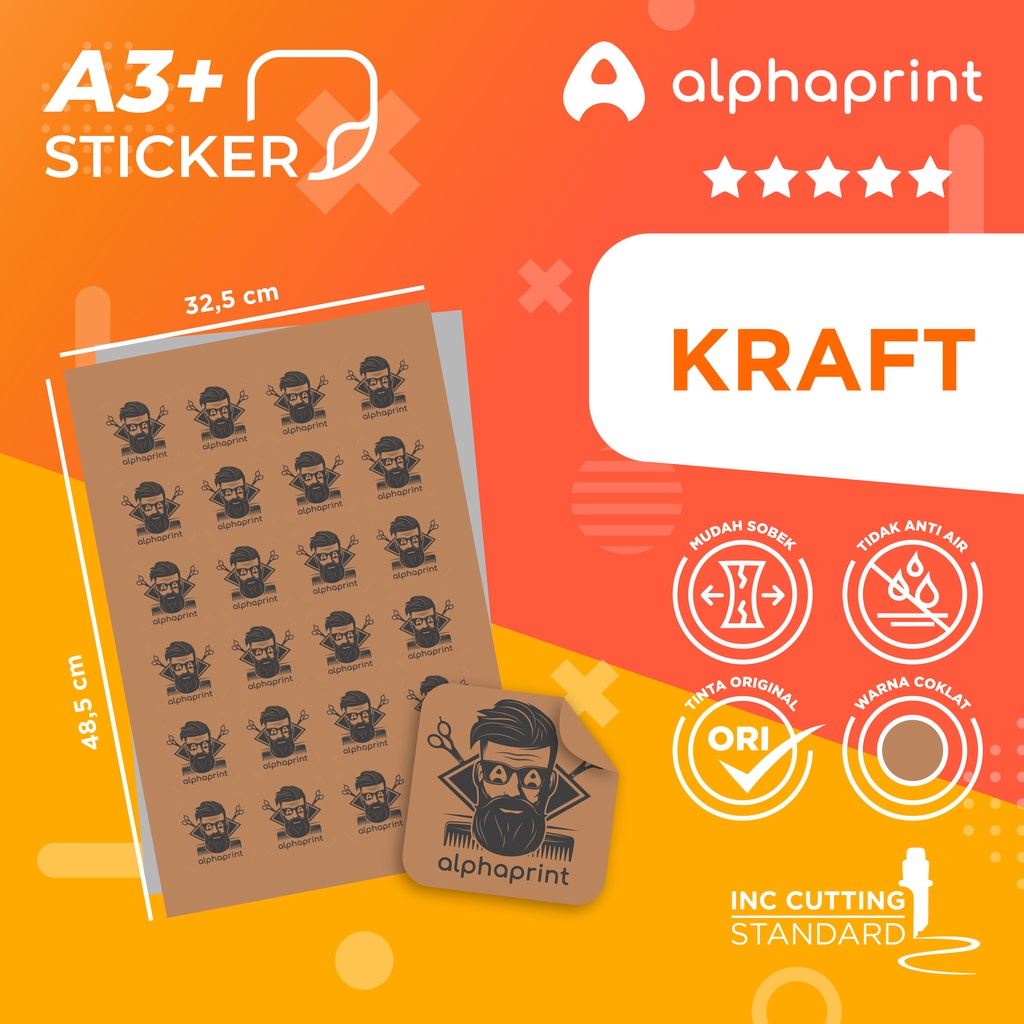 

Sticker Kraft A3+