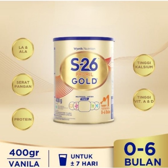 S-26 PROMIL GOLD TAHAP 1 400 G SUSU FORMULA BAYI