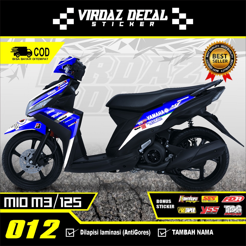 Decal Sticker yamaha Mio m3 MERAH full body-Dekal Stiker -VIRDAZ-012