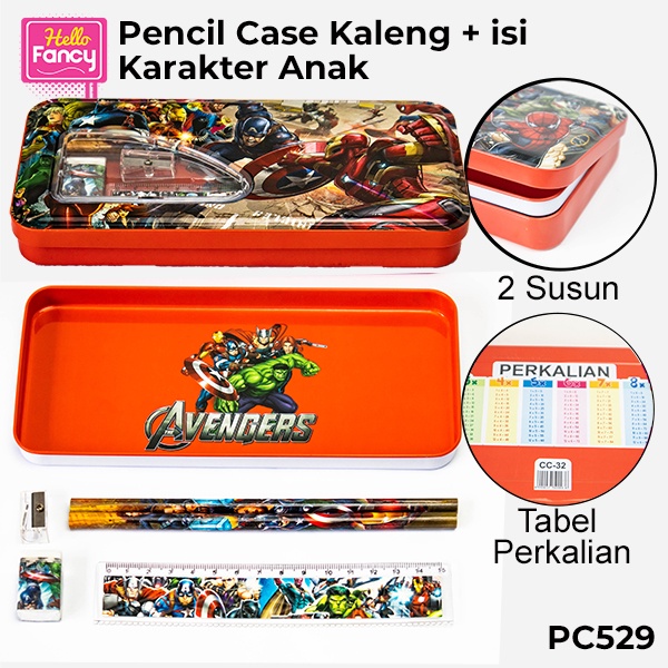 

TEMPAT PENSIL KALENG ANAK SET / KOTAK PENSIL / PENSIL CASE PC529