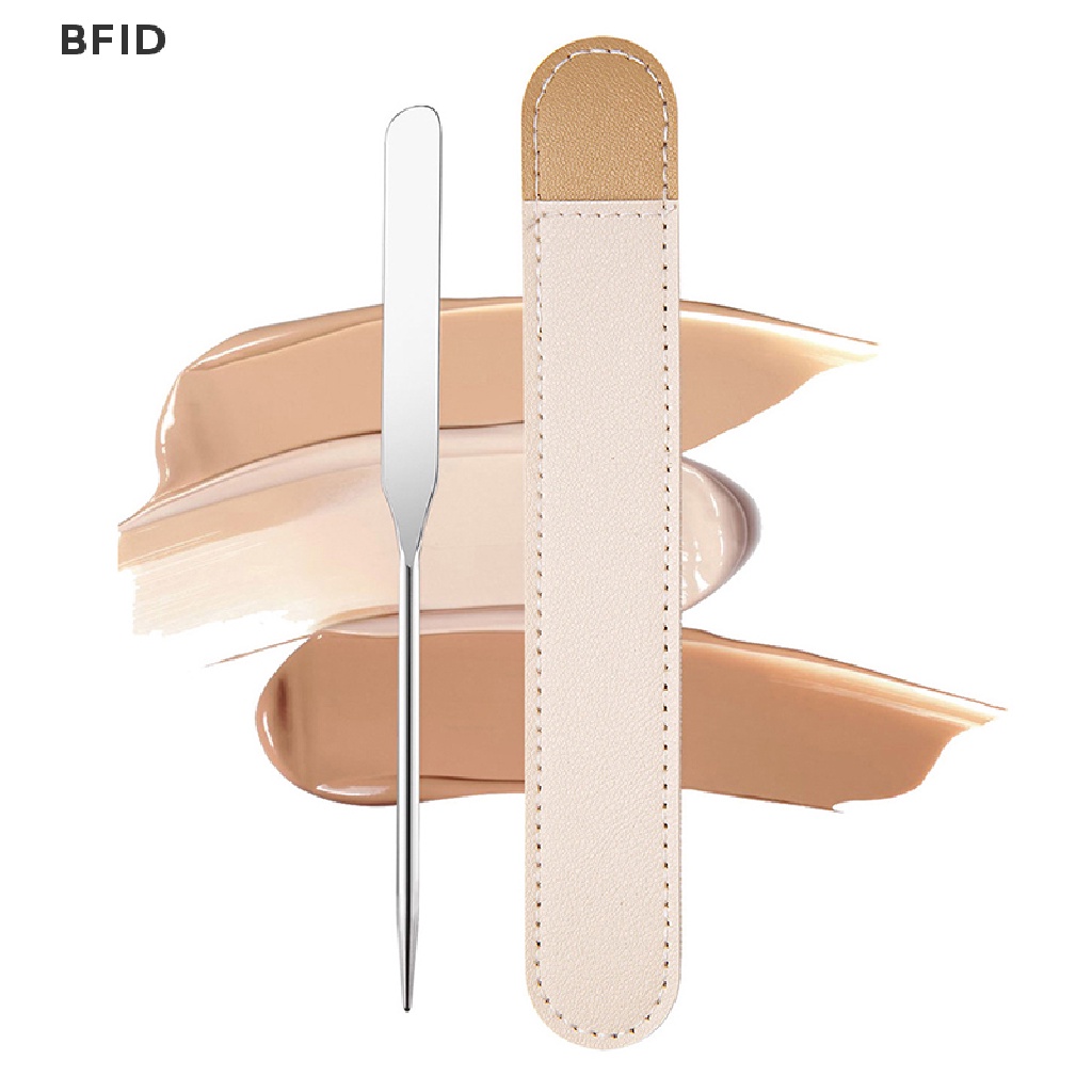 [BFID] 1pcs Stainless Steel Dual Head Makeup Toner Spatula Mixing Stick Foundation [ID]