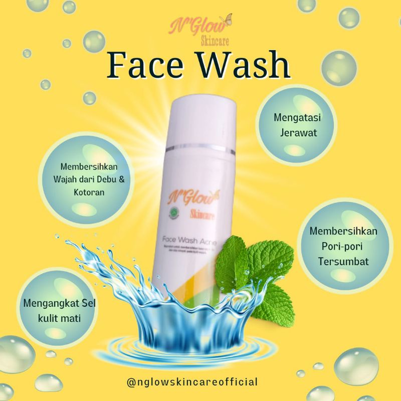 FACE WASH ACNE N'GLOW SKINCARE / ECER N GLOW SABUN MUKA ACNE
