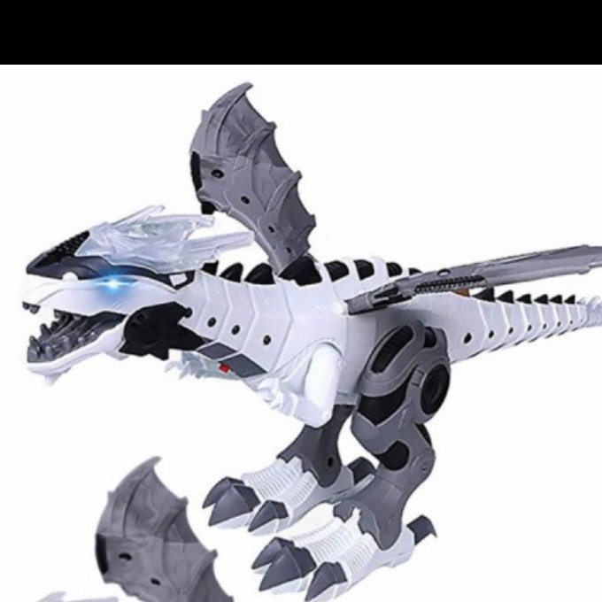 Maro Mainan Robot Dino Dinosaurus Naga Bisa Keluar Asap Nyala Lampu