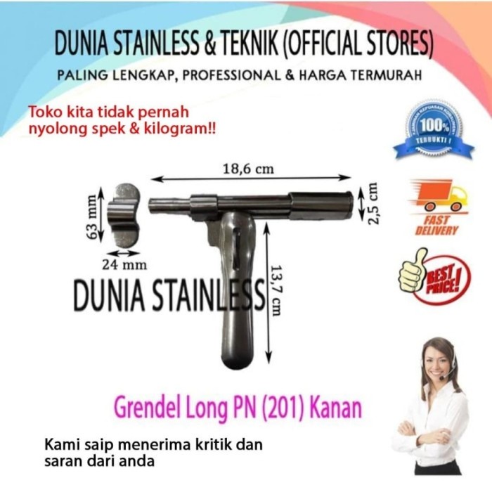 Grendel Grendel Long Pn 201 Kanan. Pintu Kayu Besi Pagar Alat Alat Teknik