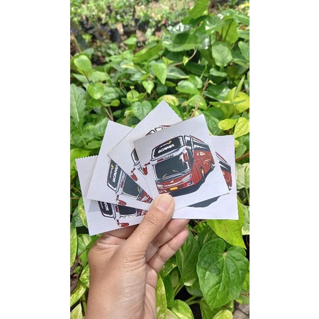 5 stiker bus sticker bus busmania bismania agramas merah marun