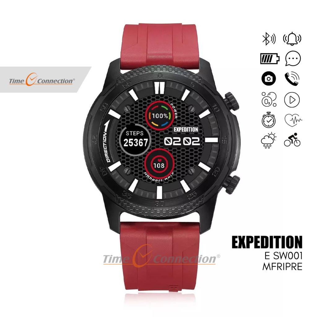 Expedition Smart Watch E SW001 MFRIPRE Merah Original / Jam Tangan Pria Wanita Digital Bluetooth