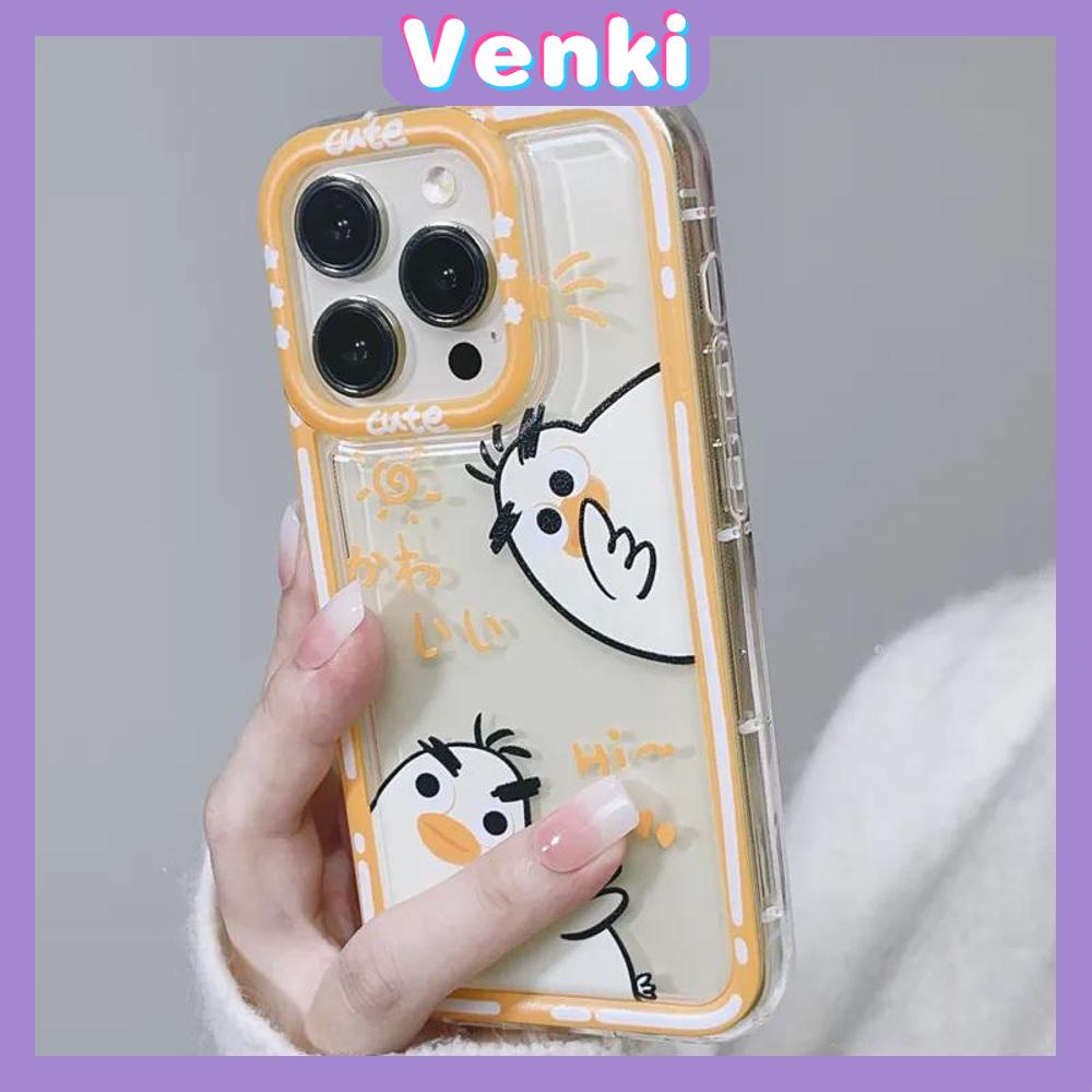 Case For iPhone 14 Pro Max TPU Soft Jelly Airbag Clear Case Cute Yellow Bird Camera Protection Shockproof For iPhone 14 13 12 11 Plus Pro Max 7 Plus X XR