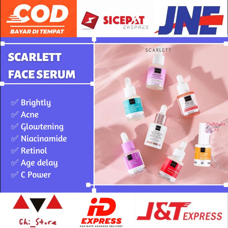Scarlett Whitening C Power Serum Acne Brightly to Glow Glowtening Mini Series Retinol Niacinamide Hy