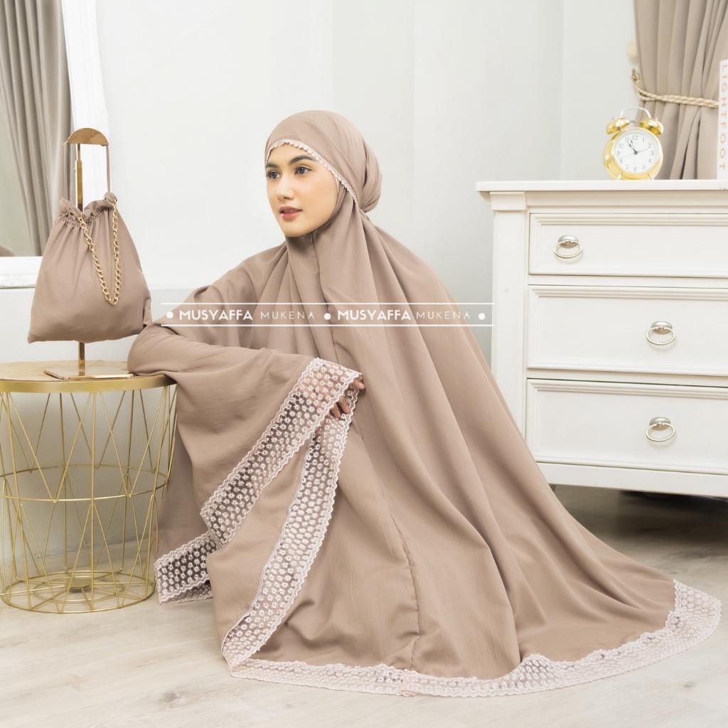 Mukena Dewasa Crinkle 3in1 Renda Turky