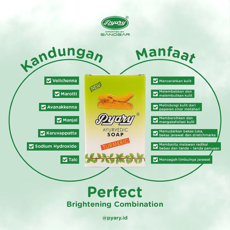 [BPOM] Sabun Pyary Turmeric Asli Emboss | Sabun Herbal Pencerah Mencerahkan Kulit