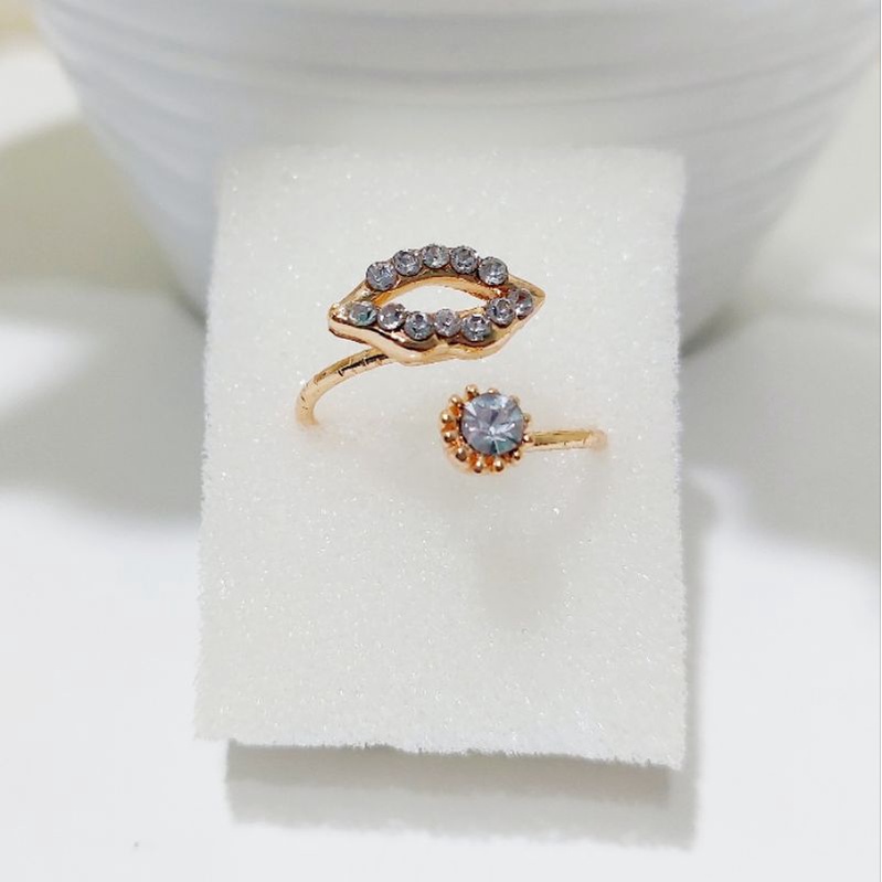 Cincin Xuping Wanita Full Permata Gaya Korea dengan Motif Lucu