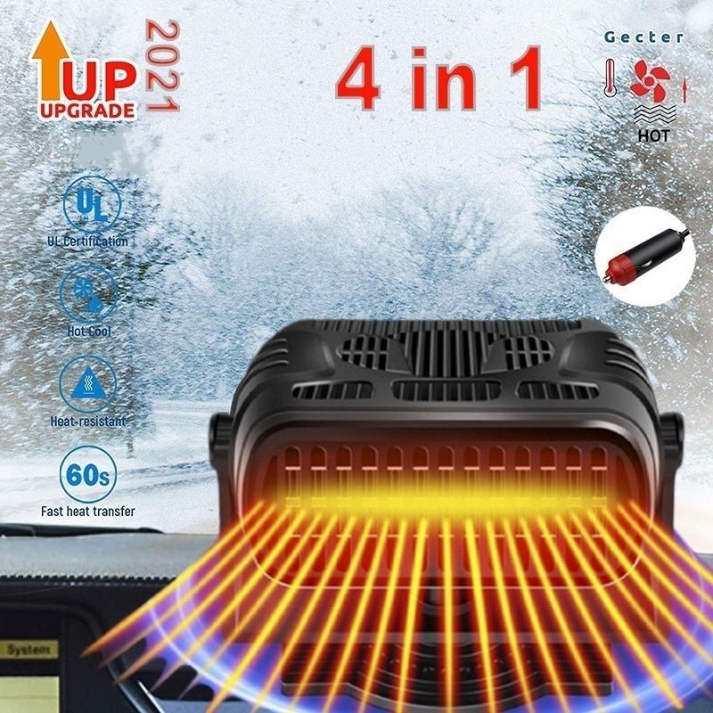 Pemanas Udara Truk Mobil Portable360° Rotating Heating Cooling Fan Windshield Defogging Alat De-icing 12V 24V