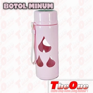 Botol minum kaca/botol minum kaca 430ml/Botol minum kaca tahan panas