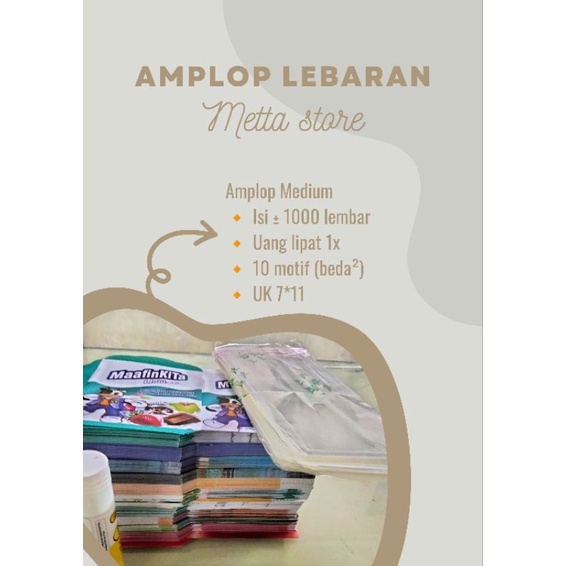 

(1000 lembar)Amplop Lebaran 2023 karakter free lem