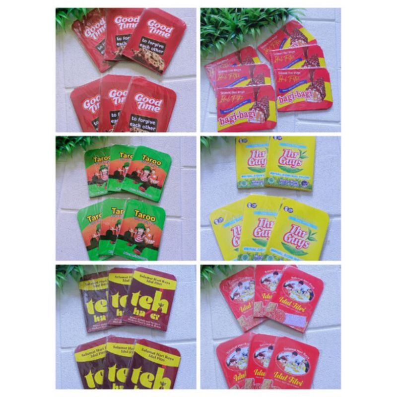 

amplop lebaran Snack sudah di lem 100 pcs angpau murah