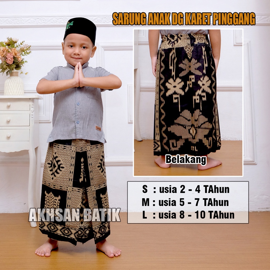 Sarung Anak Instan Motiv Terbaru Untuk Usia 2-10 Motiv Diamon Model Rok Praktis Bahan Katun Lembut Adem Di Pakai