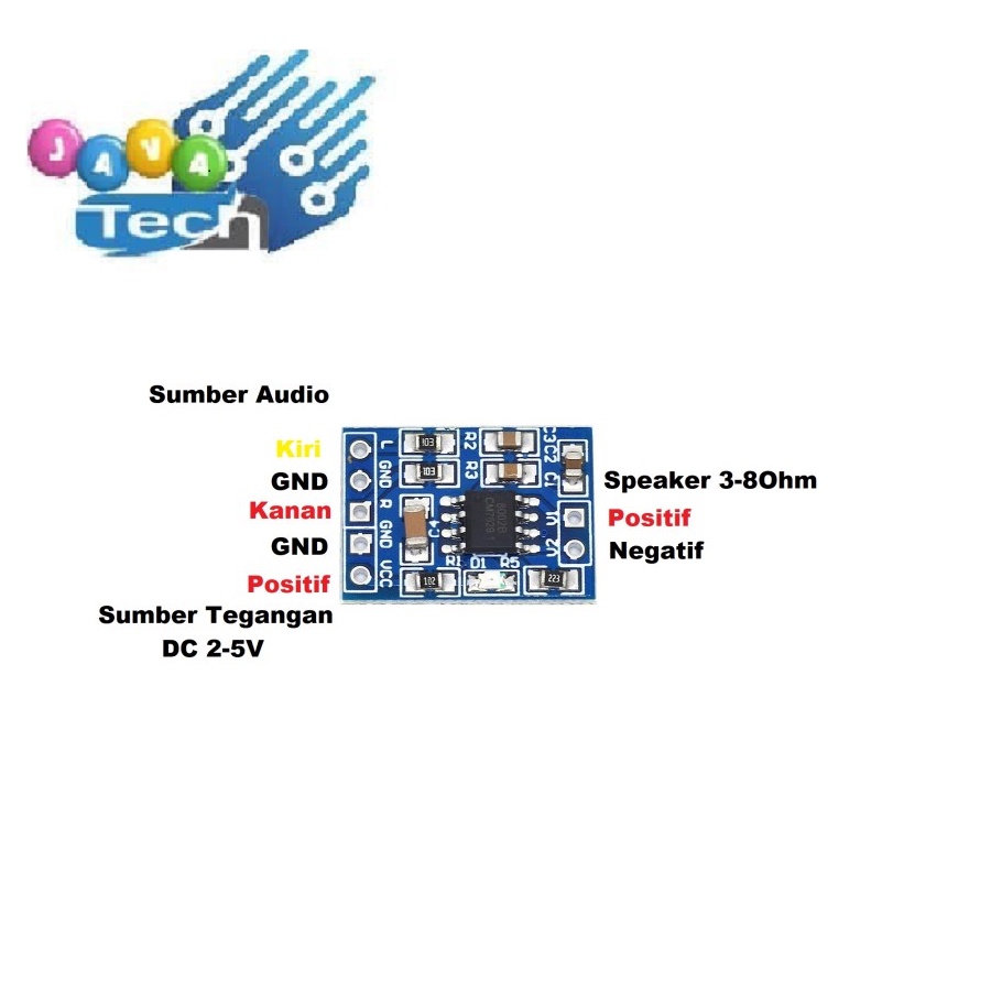 Modul HJX8002 Mini Amplifier Mono 5V 3W
