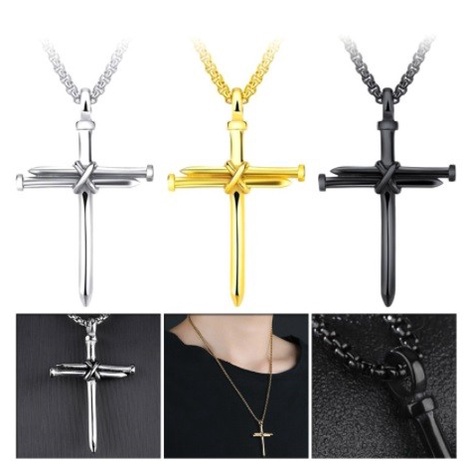 

Produk Unggulan] kalung gaul pria wanita salib 002