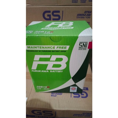 Aki Accu Mobil Furukawa Battery FB MF Kering Ns40 NS40z 38B19R