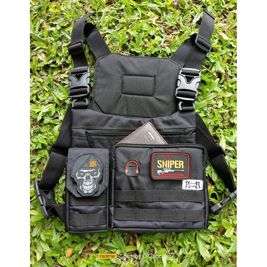 PRODUK- TAS DADA PRIA | TAS TACTICAL | TAS POLISI | TAS TNI | CHEST BAG PROTECT .