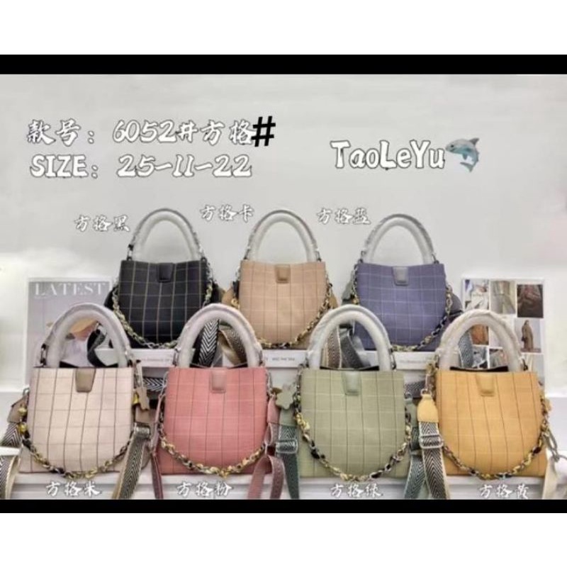 TAS SELEMPANG,IMPORT,MOTIF,KOTAK