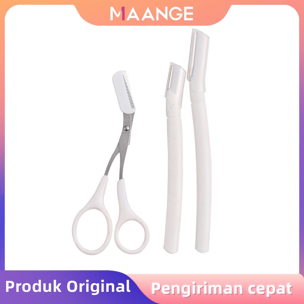 MAANGE Eyebrow Trimmer / Alat Pencukur Alis Isi 3pcs Pisau Alis / Alat Pencukur Alis 1253