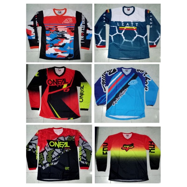 JERSEY SEPEDA TRAIL/CROSS DEWASA LENGAN PANJANG PRINTING