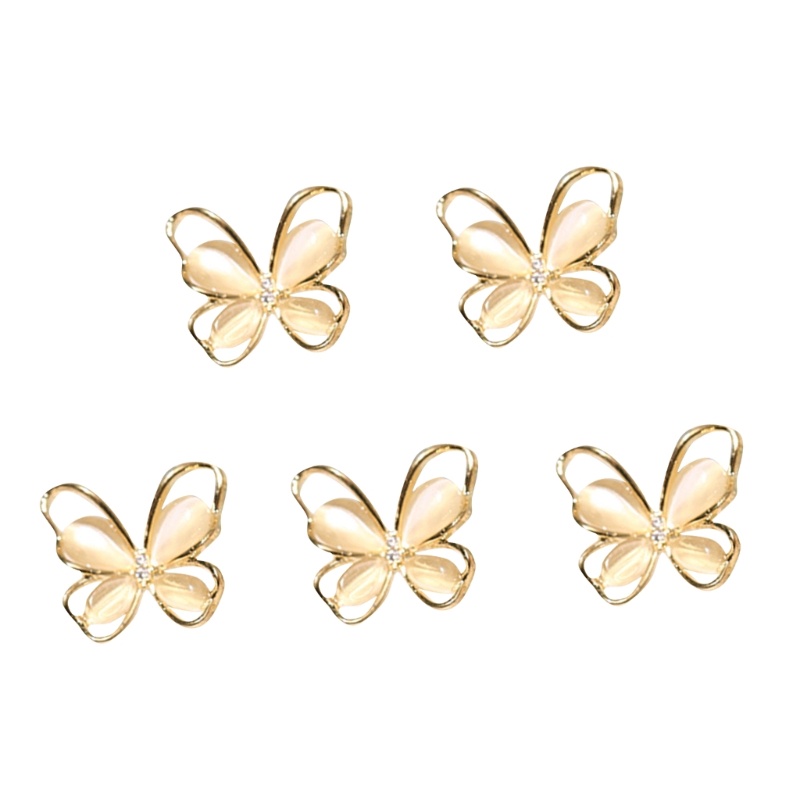 Siy Nail Art Rhinestones Metal Nail Studs 3D Pesona Kuku Kupu-Kupu-Kuku Berlian