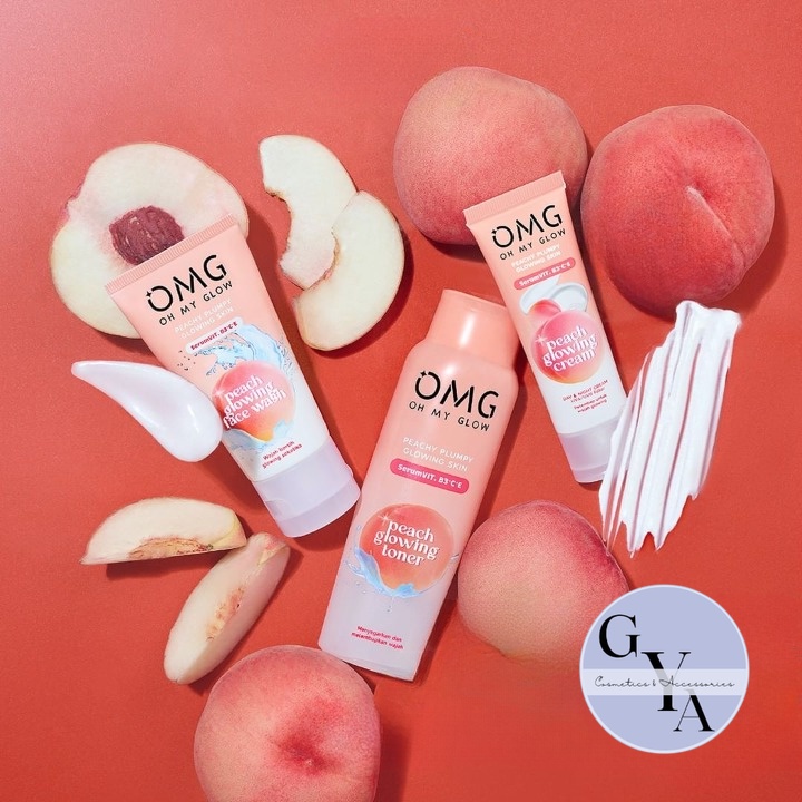 OMG Peach Glowing Skincare Series - Skincare OMG Peach - Face Wash OMG - Cream OMG - Toner OMG