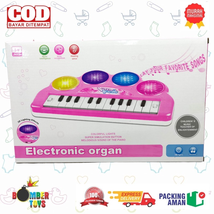 MAINAN ANAK ELECTRONIC ORGAN PIANO MUSIC LITTLE PIANIS LAMPU DISKO SNI