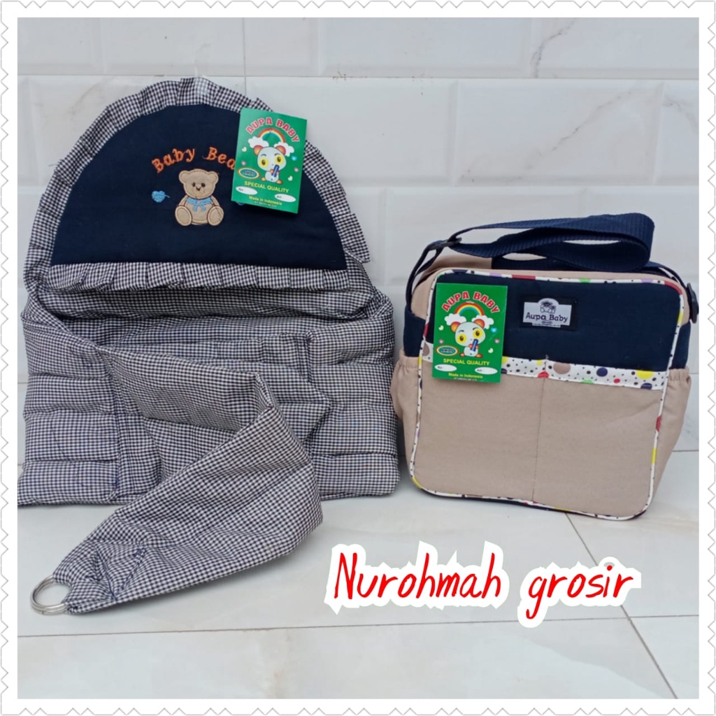 Paket 2IN1 Tas Bayi SP Dan gendongan samping kotak