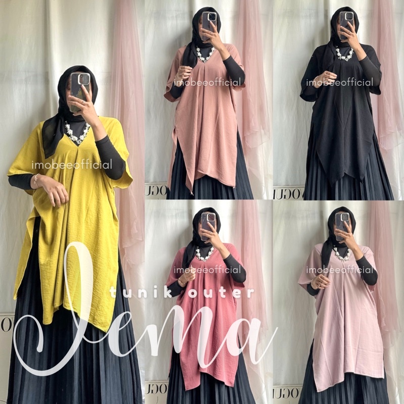 JEMA TUNIK OUTER // VEST OUTER CRINKLE BATWING