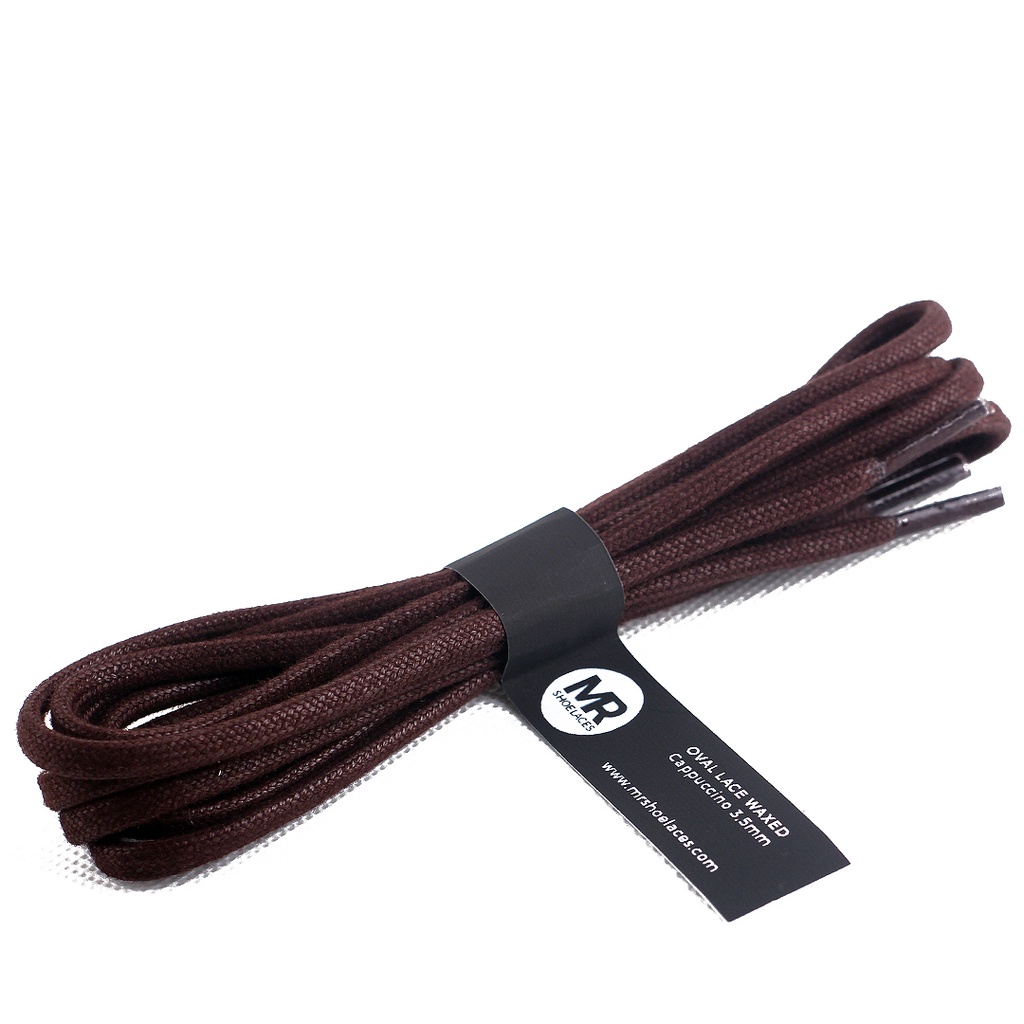 MR Shoelaces BE05 Cappucinno Tali Sepatu Lilin Oval 3.5mm (Waxed Laces) 50cm 80cm 100cm 120cm 150cm 200 - Coklat