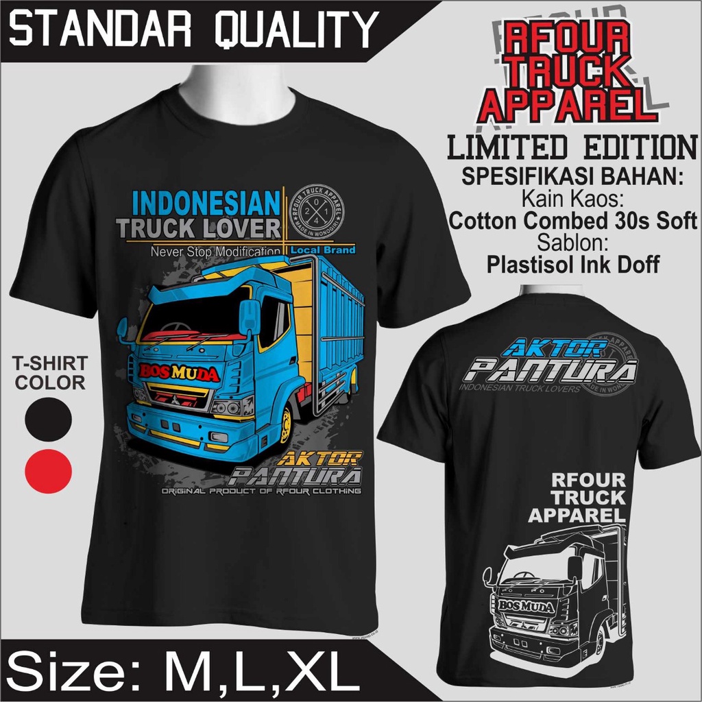 PROMO/OBRAL KILAT/KAOS TRUCK REBECCA/KAOS GAMBAR TRUCK/KAOS TRUCK RFOUR ORIGINAL/Kaos truck mania/kaos truck oleng