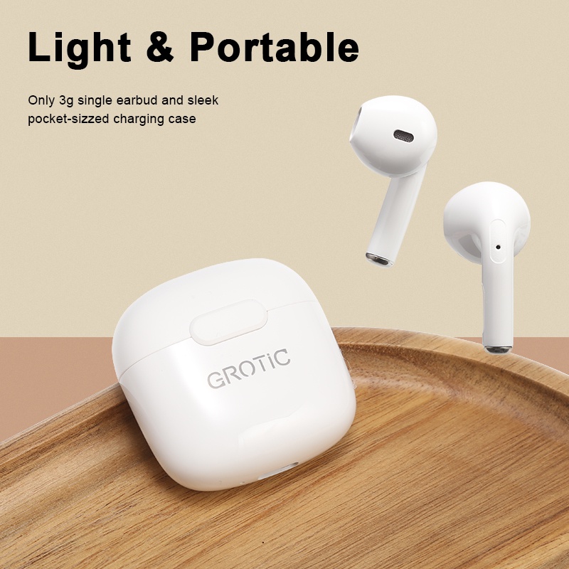GROTIC TWS A2 Earphone Bluetooth In-ear Macaron Wireless Stereo Bass HiFi Music Earbuds
