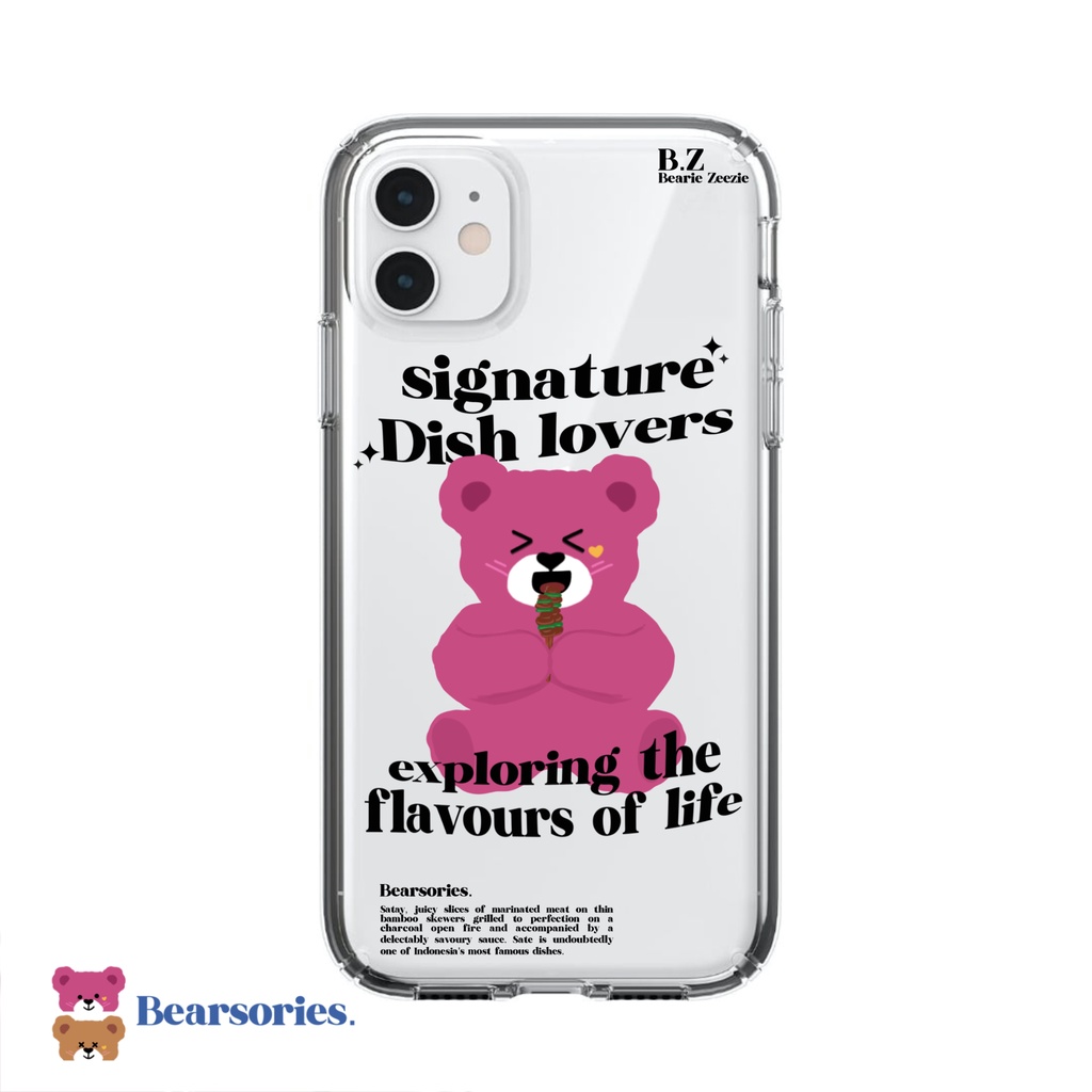 Casing HP Softcase / Clear Case ios android Bearie Zeezie Signature Dish