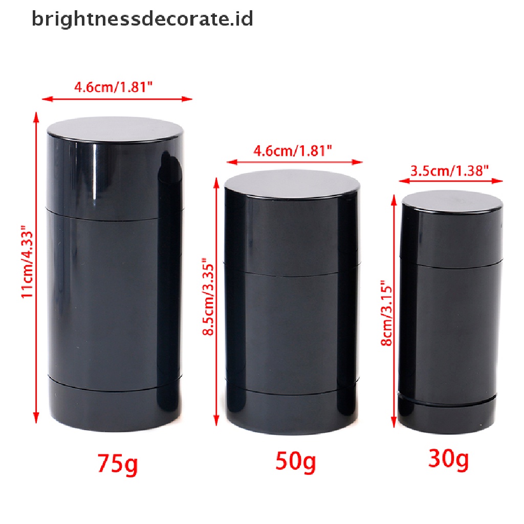 [Birth] Botol Deodorant Kosong Reusable Tabung Twist-Up Wadah Isi Ulang Anti Bocor [ID]