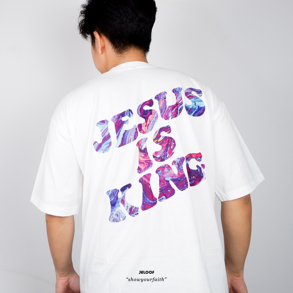 Jeloof Kaos Oversize &quot;Jesus is King vol2&quot; |Baju oversize | Kaos rohani | Kaos kristen | Kaos gereja | baju kristen