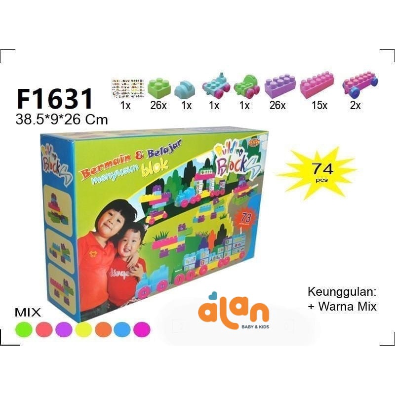 Building Block 88pc F1631 - Maian Anak