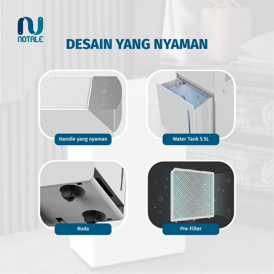 Notale Grandia Pro Smart Dehumidifier 35L/hari Wifi Serap Kelembapan