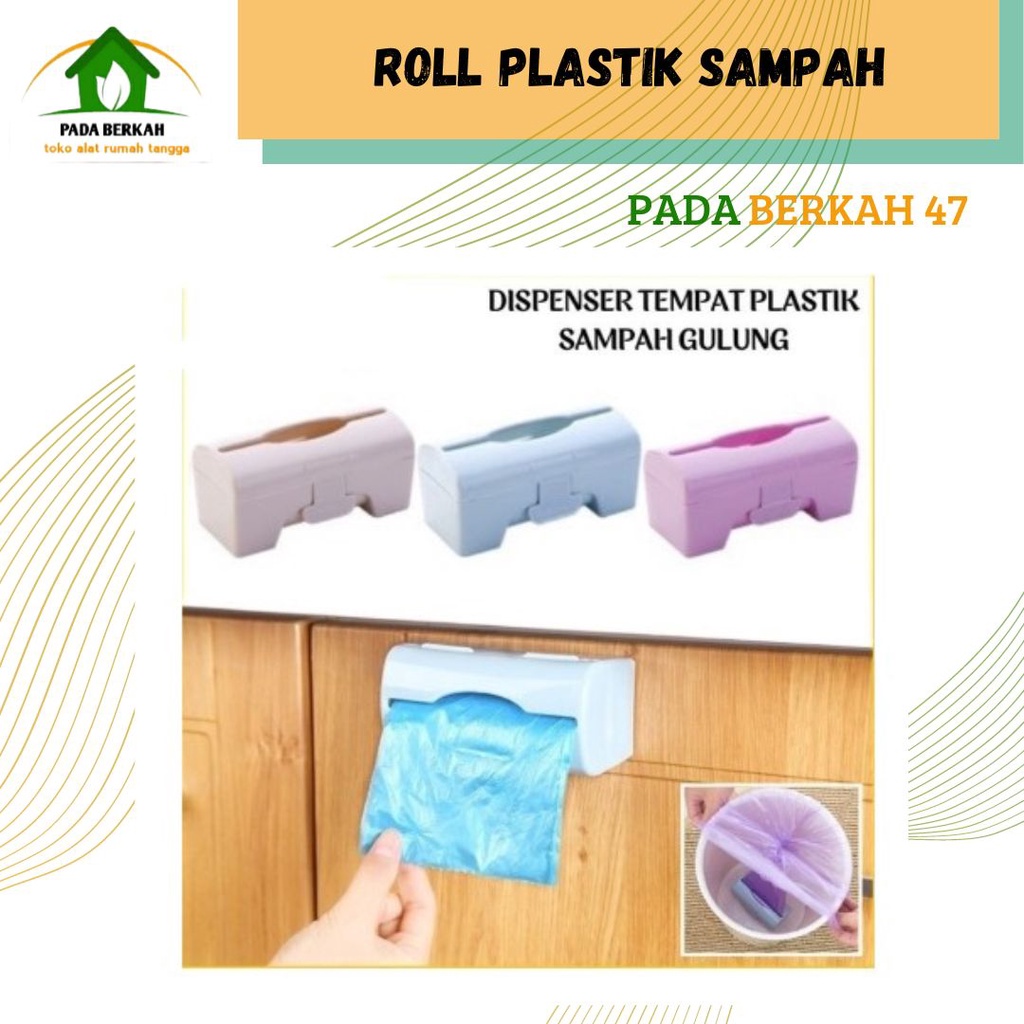 Dispenser Plastik Sampah Roll Kotak penyimpanan kresek Sampah Tempel BISA GOSEND