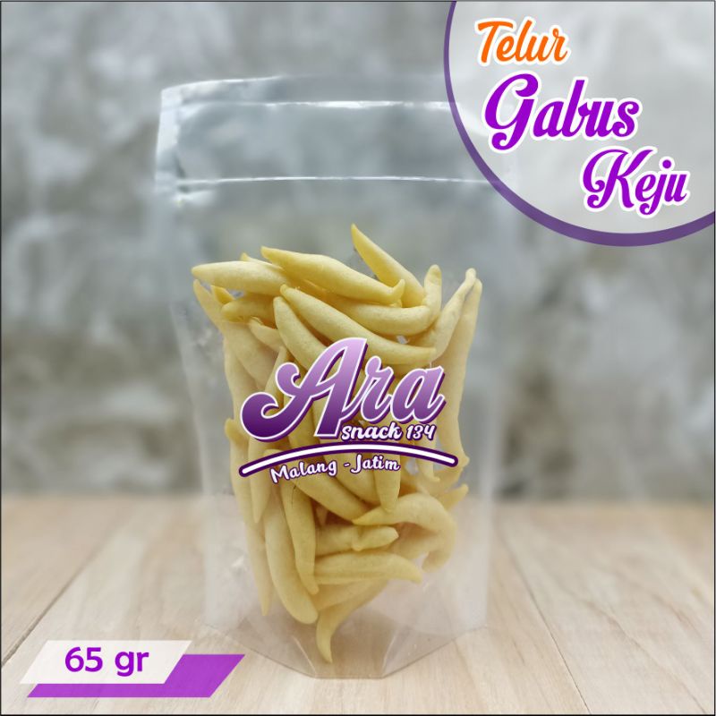 

Snack makanan ringan cemilan telur gabus keju kemasan 65gr