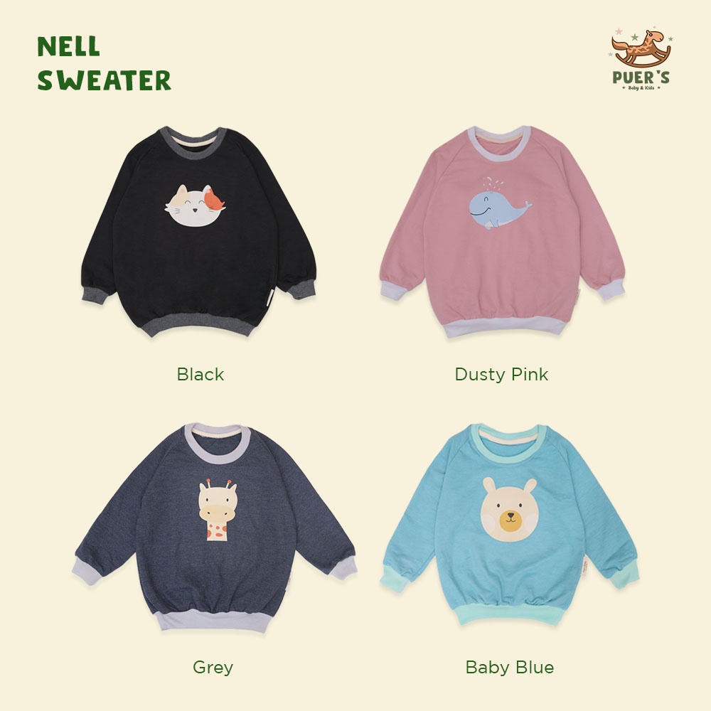 SWEATER ANAK OVERSIZE PUER'S NELL SWEATER (CREWNECK ANAK)