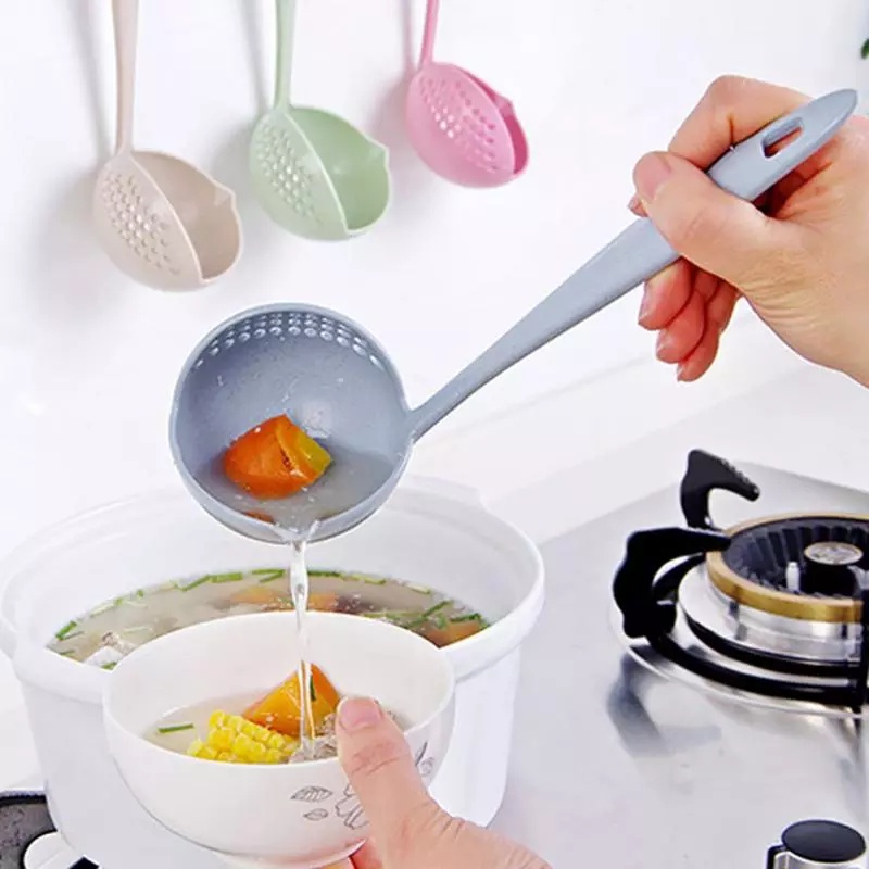 Sendok Sup Sayur Centong Kuah Saringan 2 in 1 Alat Perlengkapan Dapur